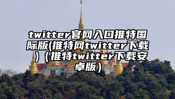 twitter官网入口推特国际版(推特网twitter下载 )（推特twitter下载安卓版）