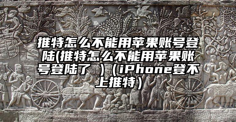 推特怎么不能用苹果账号登陆(推特怎么不能用苹果账号登陆了 )（iPhone登不上推特）
