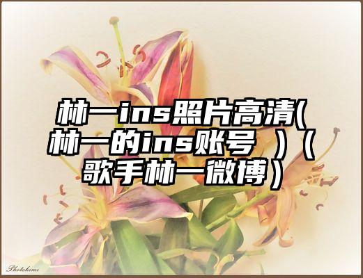 林一ins照片高清(林一的ins账号 )（歌手林一微博）