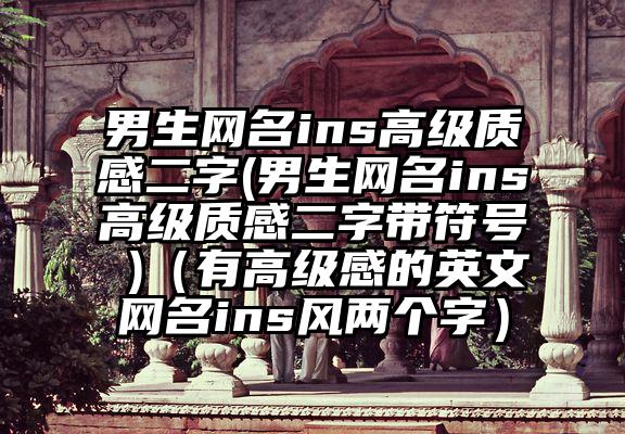 男生网名ins高级质感二字(男生网名ins高级质感二字带符号 )（有高级感的英文网名ins风两个字）