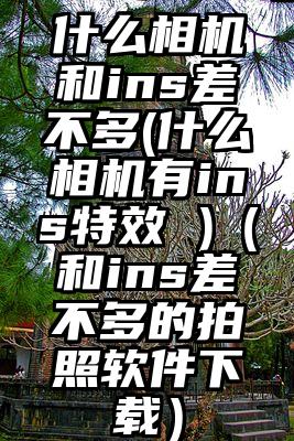 什么相机和ins差不多(什么相机有ins特效 )（和ins差不多的拍照软件下载）