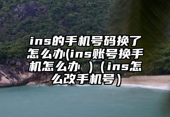 ins的手机号码换了怎么办(ins账号换手机怎么办 )（ins怎么改手机号）