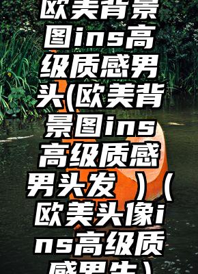 欧美背景图ins高级质感男头(欧美背景图ins高级质感男头发 )(欧美头像ins高级质感男生)