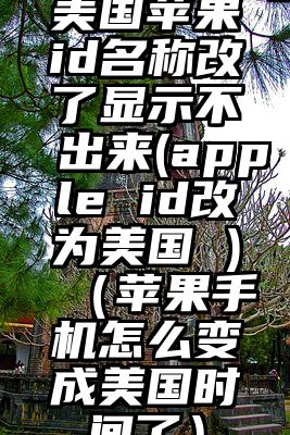 美国苹果id名称改了显示不出来(apple id改为美国 )（苹果手机怎么变成美国时间了）