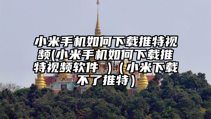 小米手机如何下载推特视频(小米手机如何下载推特视频软件 )（小米下载不了推特）
