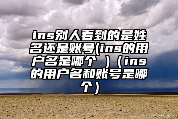 ins别人看到的是姓名还是账号(ins的用户名是哪个 )(ins的用户名和账号是哪个)