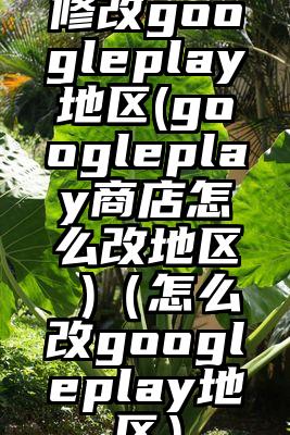 修改googleplay地区(googleplay商店怎么改地区 )（怎么改googleplay地区）