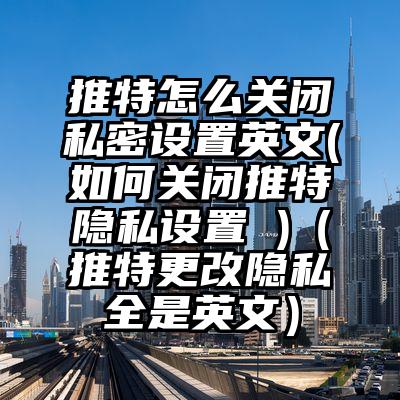 推特怎么关闭私密设置英文(如何关闭推特隐私设置 )（推特更改隐私全是英文）