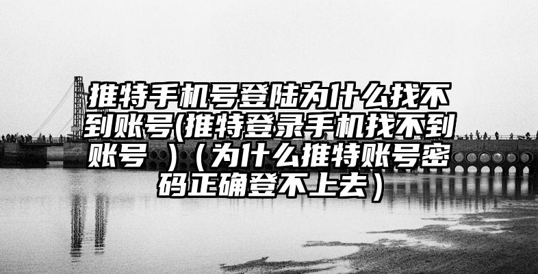 推特手机号登陆为什么找不到账号(推特登录手机找不到账号 )（为什么推特账号密码正确登不上去）