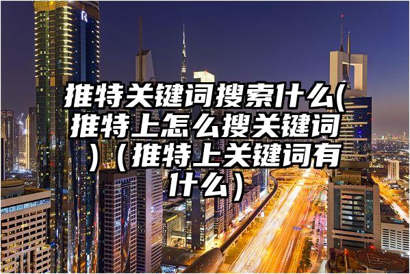 推特关键词搜索什么(推特上怎么搜关键词 )（推特上关键词有什么）