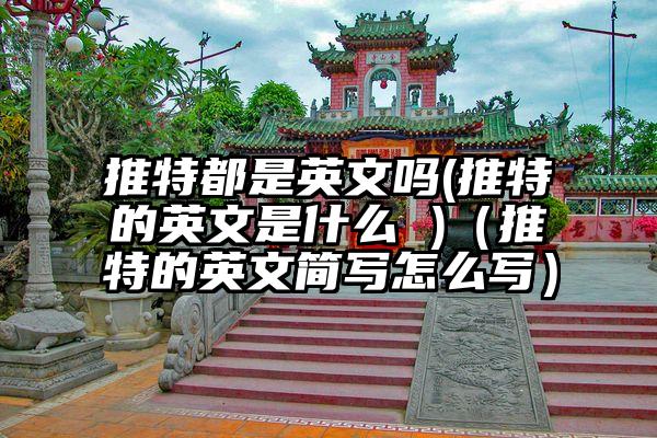 推特都是英文吗(推特的英文是什么 )（推特的英文简写怎么写）