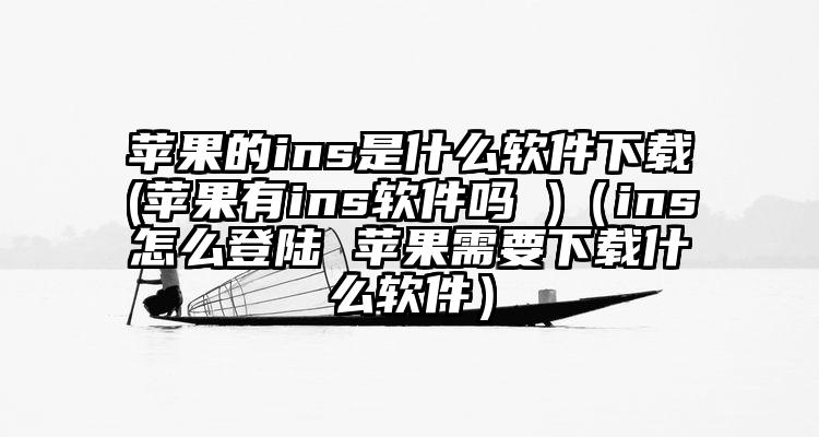 苹果的ins是什么软件下载(苹果有ins软件吗 )（ins怎么登陆 苹果需要下载什么软件）