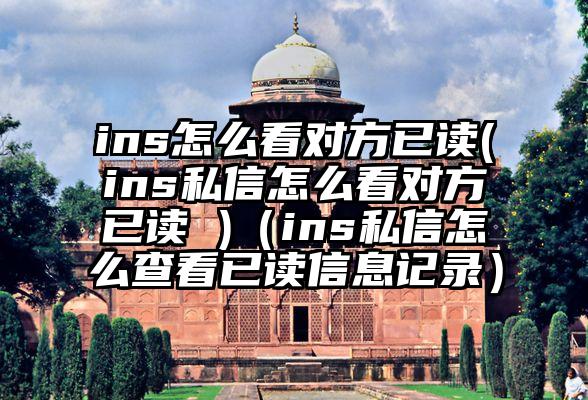 ins怎么看对方已读(ins私信怎么看对方已读 )（ins私信怎么查看已读信息记录）