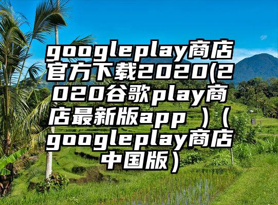 googleplay商店官方下载2020(2020谷歌play商店最新版app )（googleplay商店中国版）