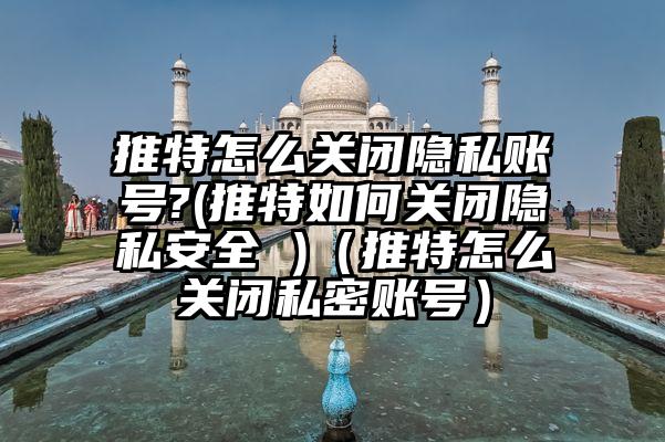 推特怎么关闭隐私账号?(推特如何关闭隐私安全 )（推特怎么关闭私密账号）