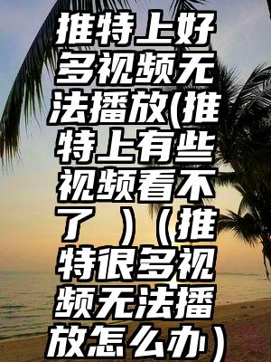 推特上好多视频无法播放(推特上有些视频看不了 )（推特很多视频无法播放怎么办）