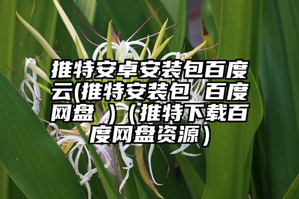 推特安卓安装包百度云(推特安装包 百度网盘 )（推特下载百度网盘资源）