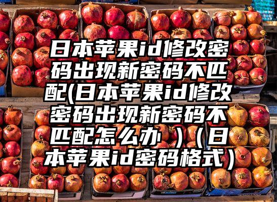 日本苹果id修改密码出现新密码不匹配(日本苹果id修改密码出现新密码不匹配怎么办 )（日本苹果id密码格式）