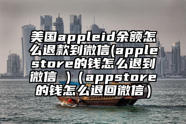 美国appleid余额怎么退款到微信(applestore的钱怎么退到微信 )（appstore的钱怎么退回微信）