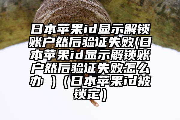 日本苹果id显示解锁账户然后验证失败(日本苹果id显示解锁账户然后验证失败怎么办 )(日本苹果id被锁定)