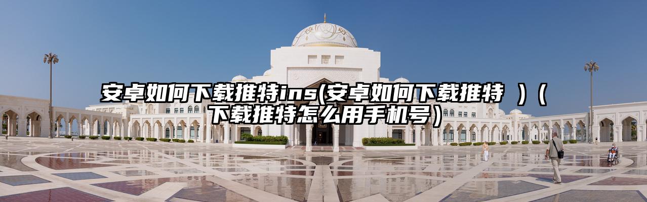 安卓如何下载推特ins(安卓如何下载推特 )（下载推特怎么用手机号）