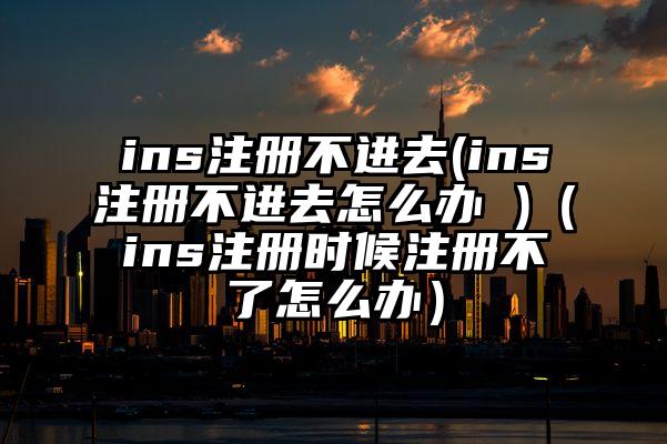 ins注册不进去(ins注册不进去怎么办 )（ins注册时候注册不了怎么办）