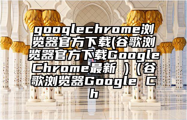 googlechrome浏览器官方下载(谷歌浏览器官方下载GoogleChrome最新 )（谷歌浏览器Google Ch