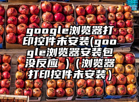 google浏览器打印控件未安装(google浏览器安装包没反应 )（浏览器打印控件未安装）