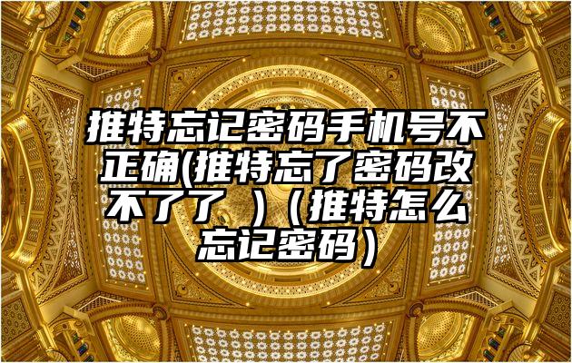 推特忘记密码手机号不正确(推特忘了密码改不了了 )（推特怎么忘记密码）