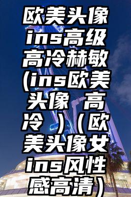 欧美头像ins高级高冷赫敏(ins欧美头像 高冷 )（欧美头像女ins风性感高清）