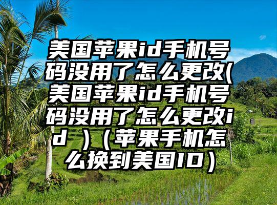 美国苹果id手机号码没用了怎么更改(美国苹果id手机号码没用了怎么更改id )（苹果手机怎么换到美国ID）