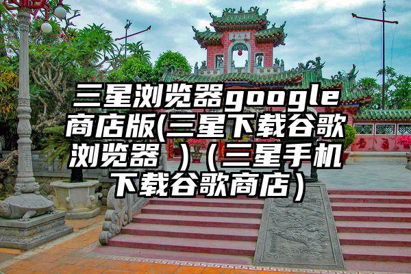 三星浏览器google商店版(三星下载谷歌浏览器 )（三星手机下载谷歌商店）