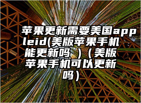 苹果更新需要美国appleid(美版苹果手机能更新吗 )（美版苹果手机可以更新吗）