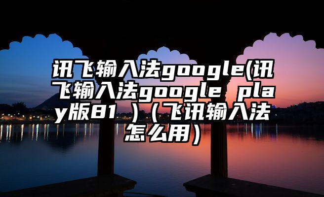 讯飞输入法google(讯飞输入法google play版81 )（飞讯输入法怎么用）