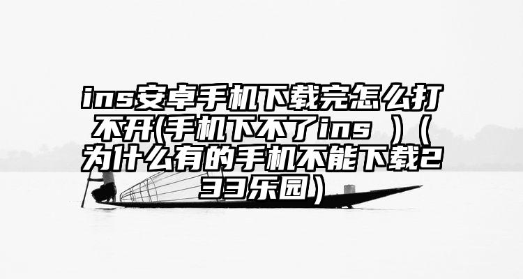 ins安卓手机下载完怎么打不开(手机下不了ins )（为什么有的手机不能下载233乐园）