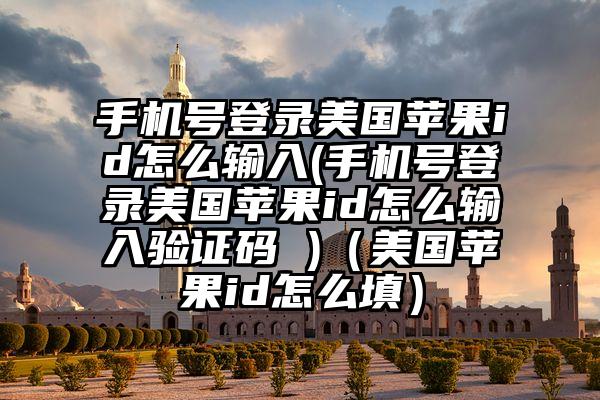 手机号登录美国苹果id怎么输入(手机号登录美国苹果id怎么输入验证码 )（美国苹果id怎么填）