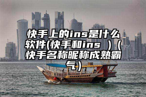 快手上的ins是什么软件(快手和ins )(快手名称昵称成熟霸气)