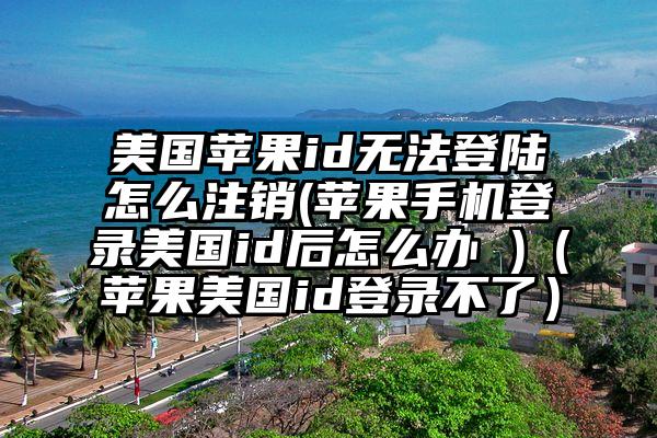 美国苹果id无法登陆怎么注销(苹果手机登录美国id后怎么办 )（苹果美国id登录不了）