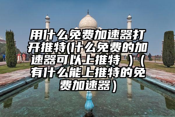 用什么免费加速器打开推特(什么免费的加速器可以上推特 )（有什么能上推特的免费加速器）