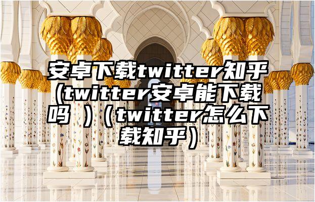安卓下载twitter知乎(twitter安卓能下载吗 )（twitter怎么下载知乎）