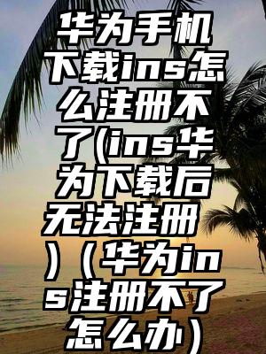 华为手机下载ins怎么注册不了(ins华为下载后无法注册 )（华为ins注册不了怎么办）