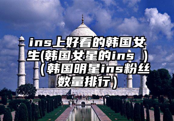 ins上好看的韩国女生(韩国女星的ins )（韩国明星ins粉丝数量排行）
