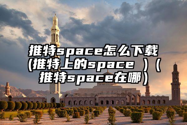 推特space怎么下载(推特上的space )（推特space在哪）
