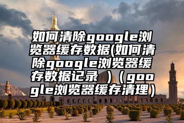 如何清除google浏览器缓存数据(如何清除google浏览器缓存数据记录 )（google浏览器缓存清理）