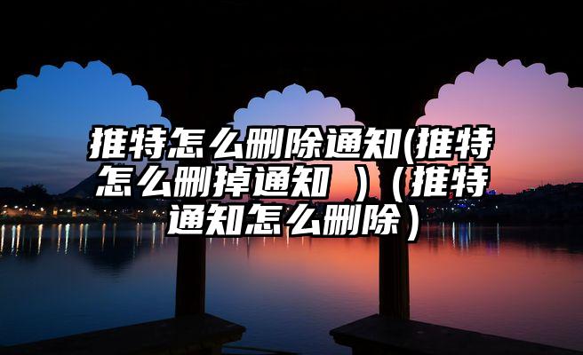 推特怎么删除通知(推特怎么删掉通知 )（推特通知怎么删除）