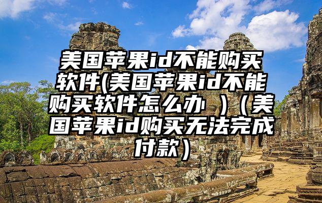 美国苹果id不能购买软件(美国苹果id不能购买软件怎么办 )（美国苹果id购买无法完成付款）
