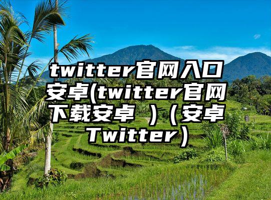 twitter官网入口安卓(twitter官网下载安卓 )（安卓Twitter）