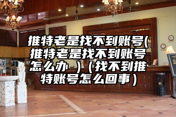 推特老是找不到账号(推特老是找不到账号怎么办 )(找不到推特账号怎么回事)