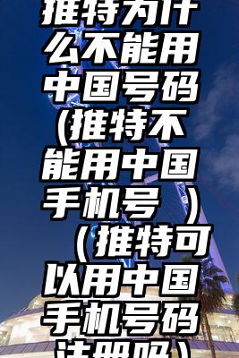 推特为什么不能用中国号码(推特不能用中国手机号 )(推特可以用中国手机号码注册吗)