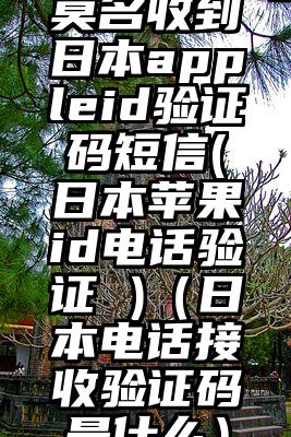 莫名收到日本appleid验证码短信(日本苹果id电话验证 )（日本电话接收验证码是什么）